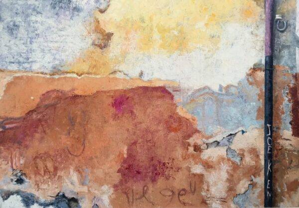 Joe Ken, olio su tela e carta di Piermancini, 2016