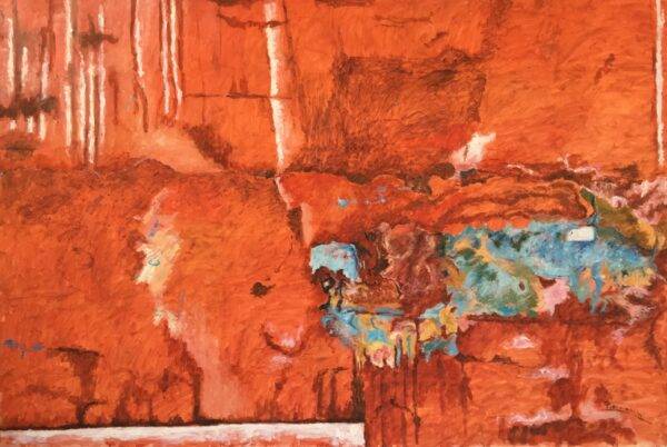 La memoria del tempo 2, olio su tela e carta di Piermancini, 1999