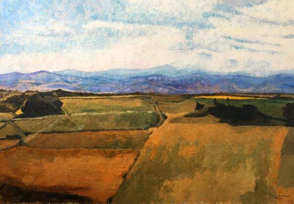 Paesaggio, olio su tela e carta di Piermancini, 2006