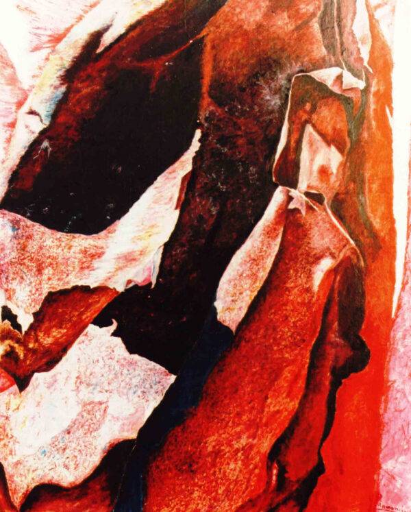 Penetralia 1, olio su tela e carta di Piermancini, 1999