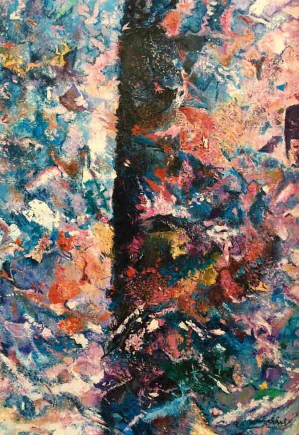 Penetralia 15, olio su tela e carta di Piermancini, 2005