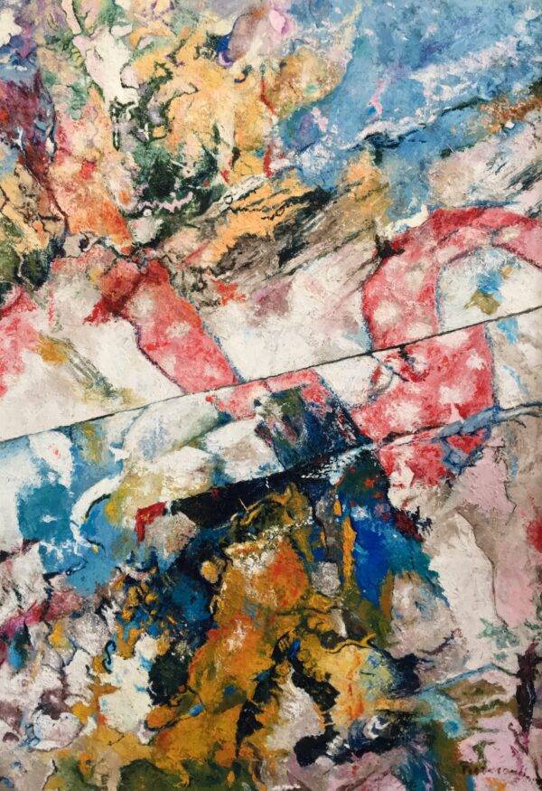 Penetralia 18, olio su tela e carta di Piermancini, 2005