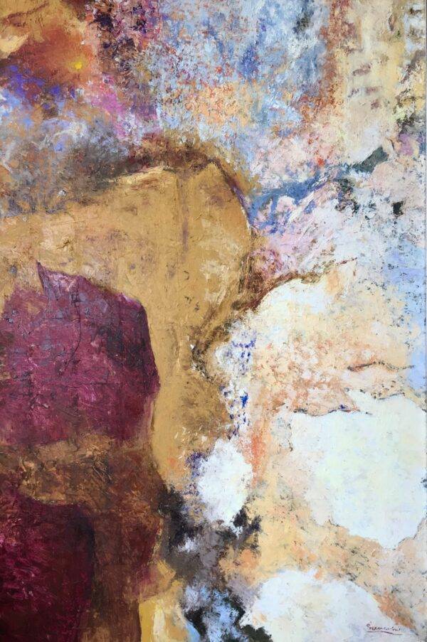 Senza titolo, olio su tela e carta di Piermancini, 2014