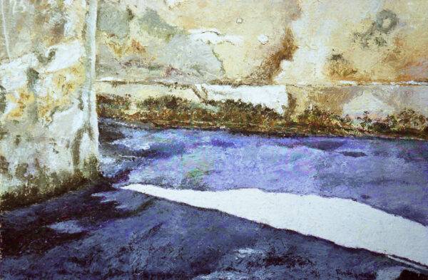 Squarcio di sole, olio su tela e carta di Piermancini, 2005