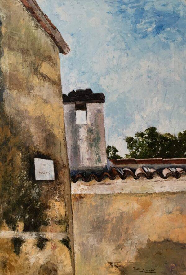 Via Boccati, olio su tela e carta di Piermancini, 2005